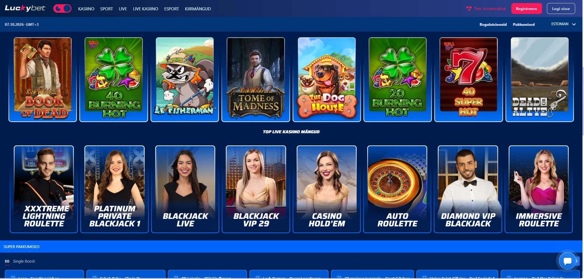 Luckybet casino parimad slotimängud ja džekpotid 2026