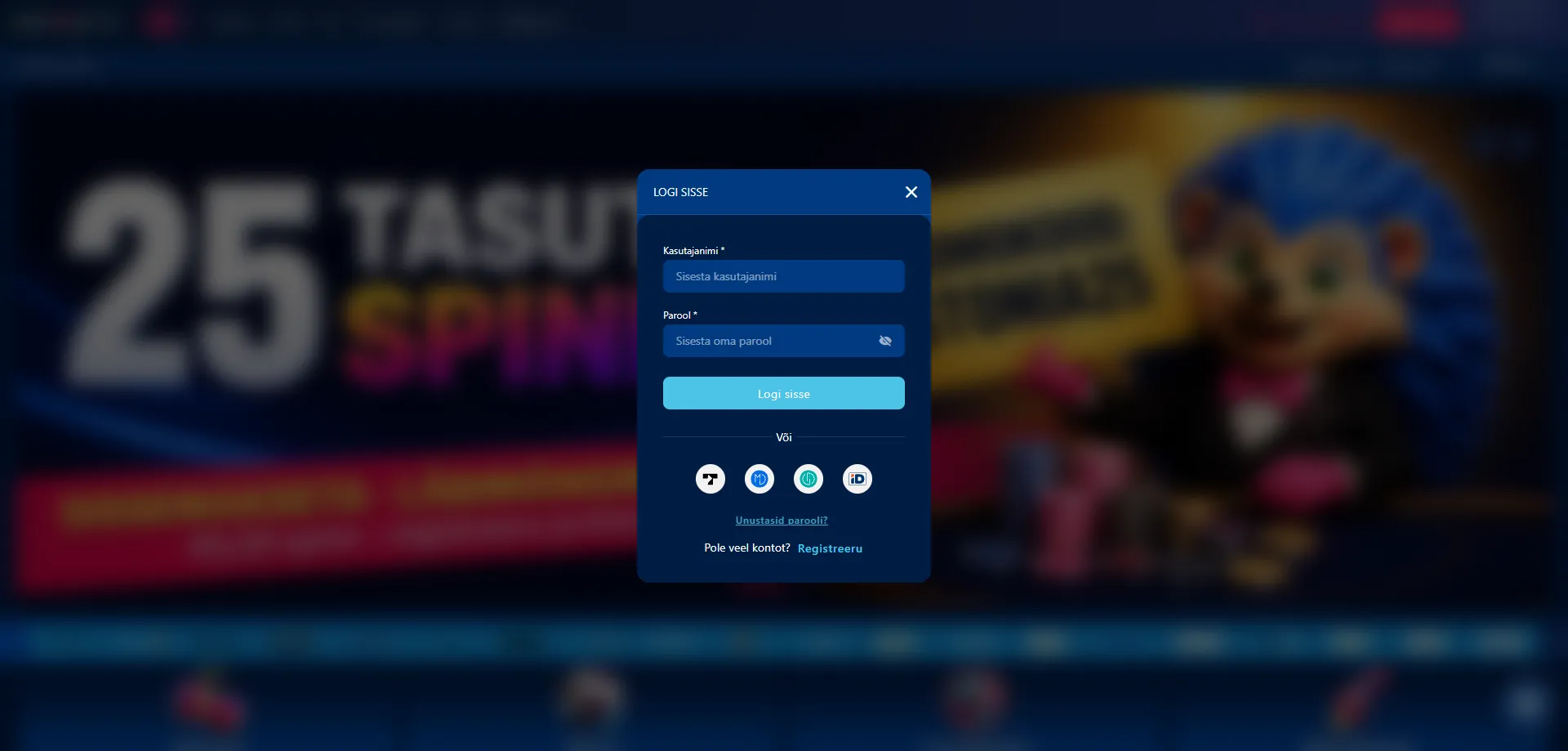 Luckybet ee platvormile sisselogimine ja konto haldamine