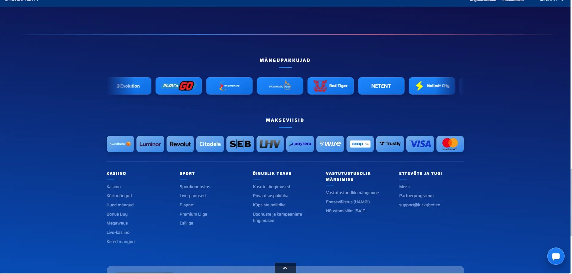 Luckybet casino maksemeetodid – kiired sissemaksed ja väljamaksed