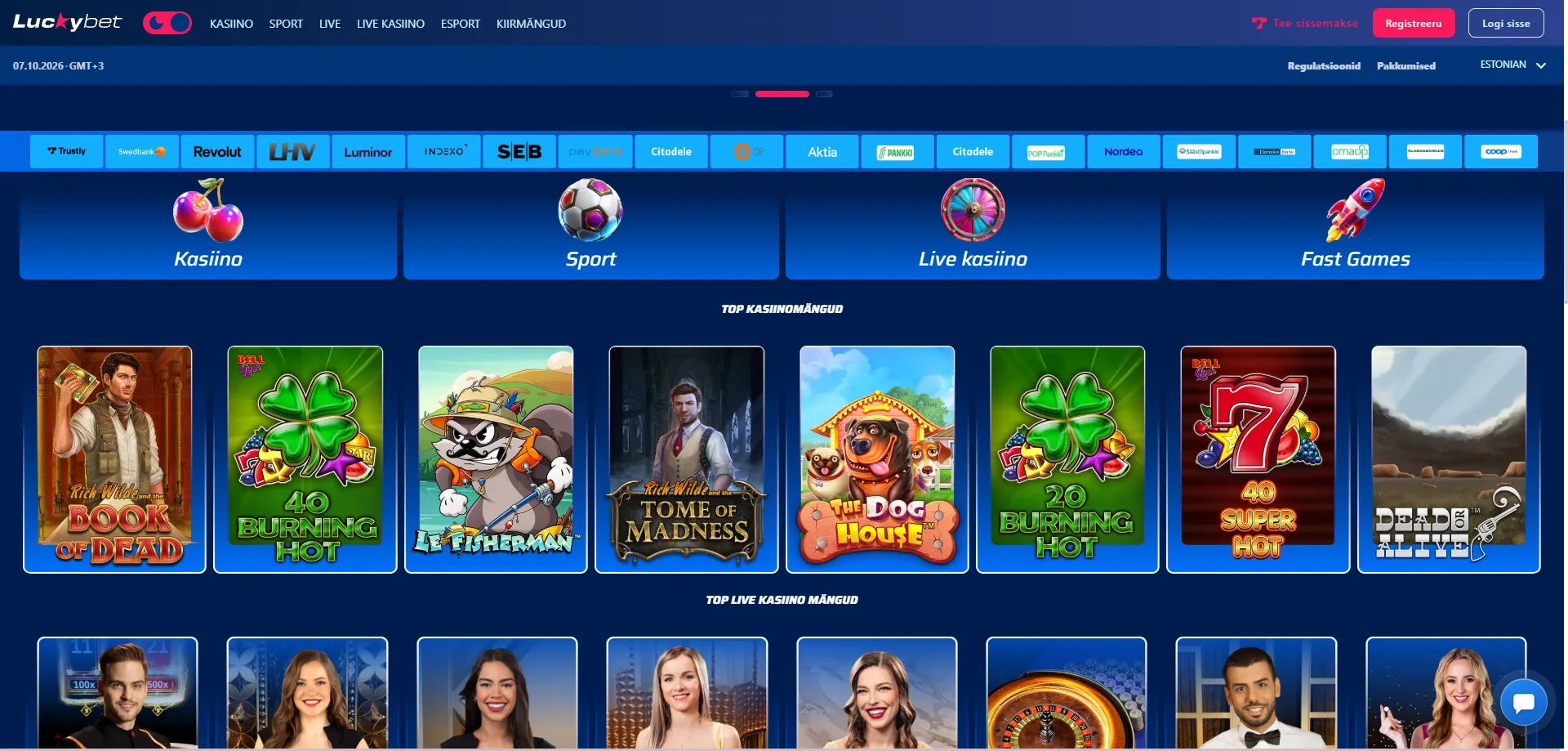 Luckybet spordiennustus – panused tippliigadele ja kohalikele võistlustele